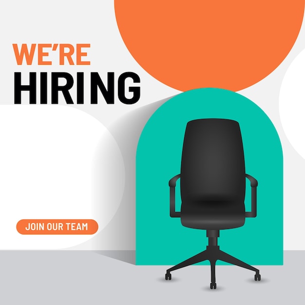 Illustration vectorielle du modèle de recrutement