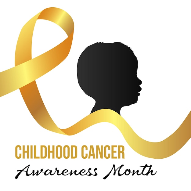 Illustration vectorielle du mois de sensibilisation au cancer infantile observé chaque année en septembre