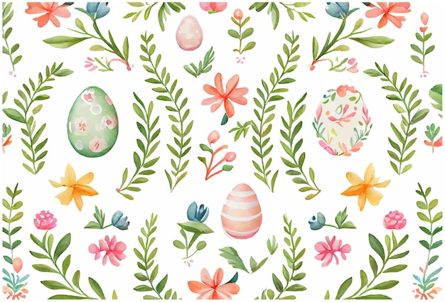 Illustration vectorielle du motif de thème de Pâques pour la conception de papier d'emballage d'impression de tissu