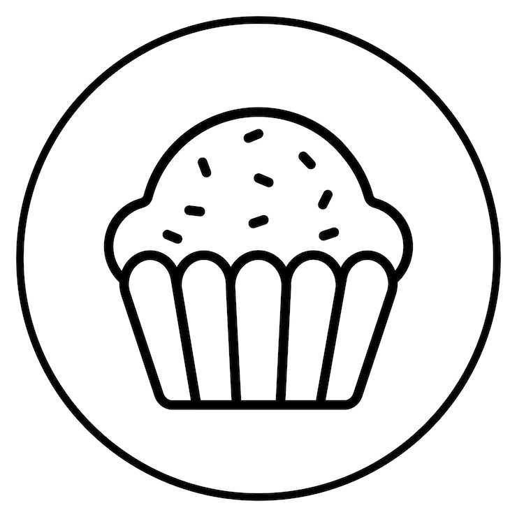 Vecteur illustration vectorielle du muffin