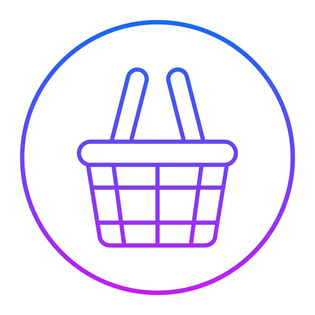 Illustration vectorielle du panier d'achat