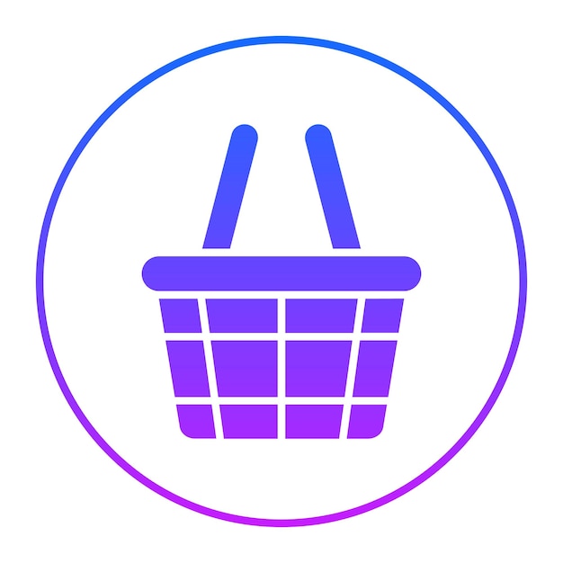 Illustration vectorielle du panier d'achat