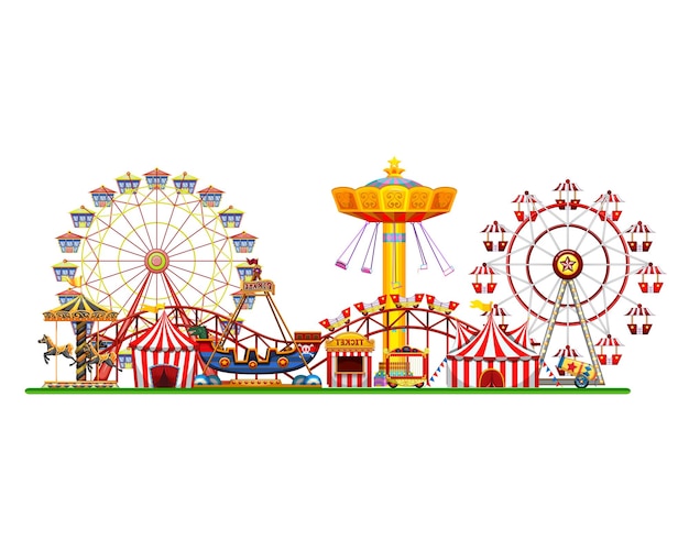 Une illustration vectorielle du panorama de Fun Fair