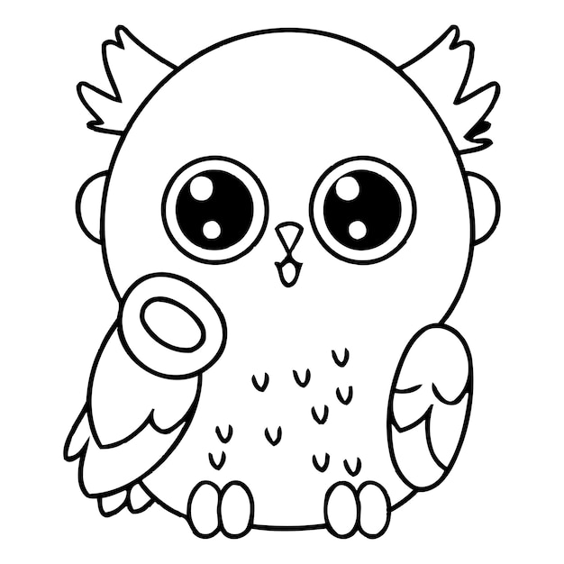 Illustration vectorielle du personnage de dessin animé Cute owl Mascotte de chouette chouette