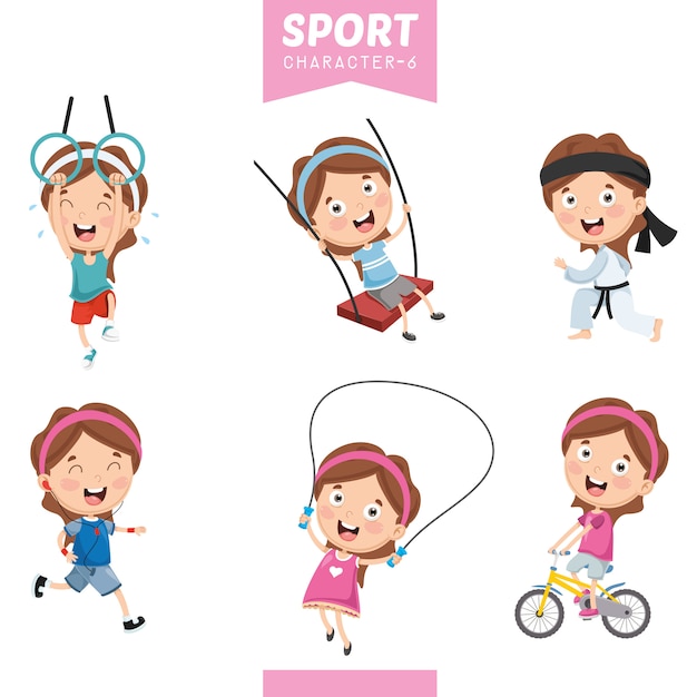 Illustration Vectorielle Du Personnage De Sport