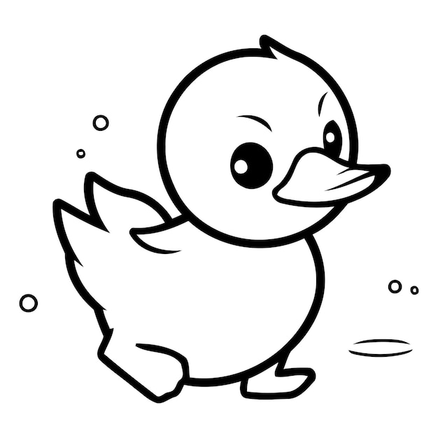 Illustration Vectorielle Du Petit Canard De Dessin Animé