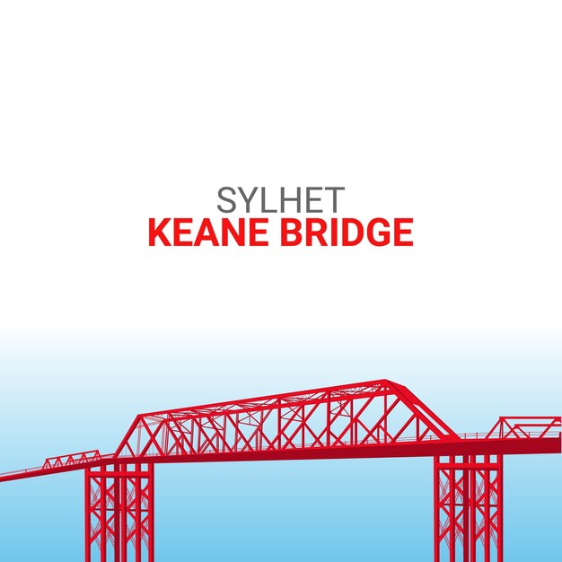 Vecteur illustration vectorielle du pont de keane sylhet