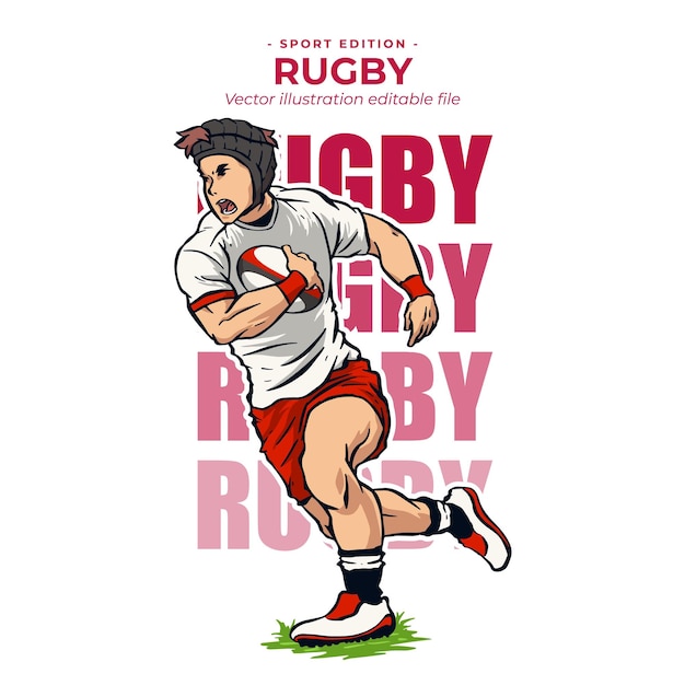 Illustration vectorielle du rugby