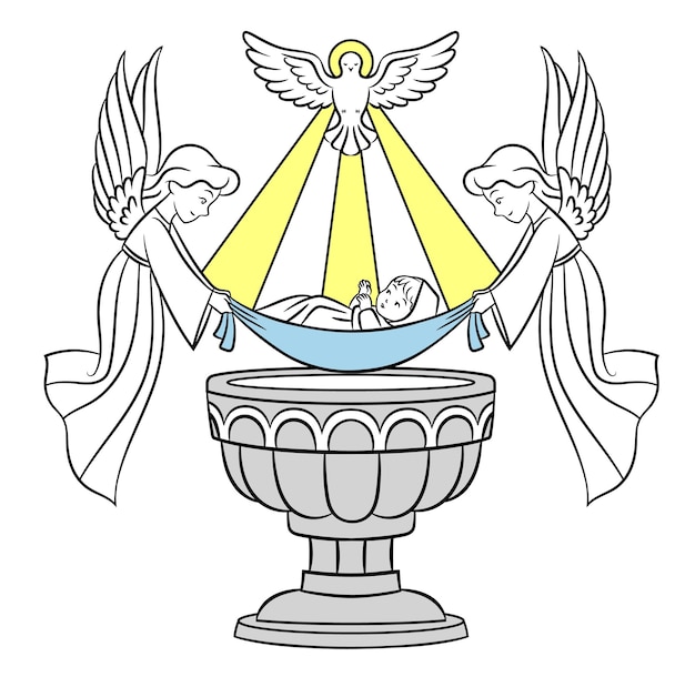 Illustration Vectorielle Du Saint Sacrement Du Baptême