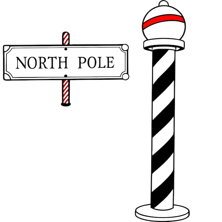Vecteur illustration vectorielle du signe du pôle nord