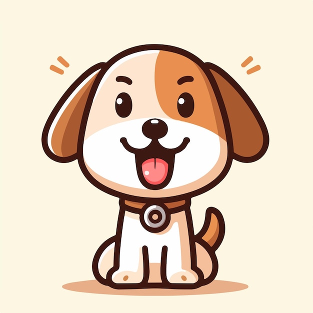 Illustration Vectorielle Du Stand De Chien Mignon