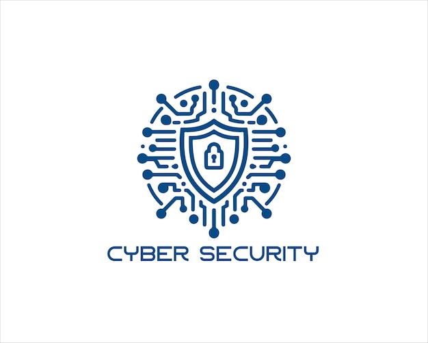 Illustration vectorielle du symbole du logo de la cybersécurité
