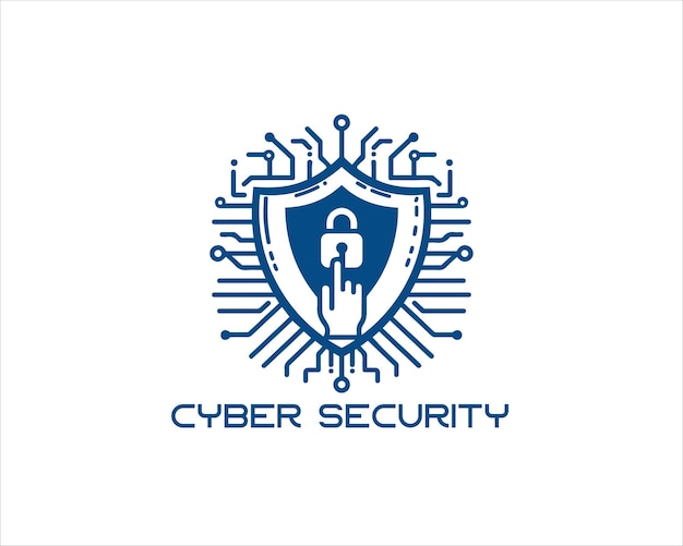 Illustration vectorielle du symbole du logo de la cybersécurité
