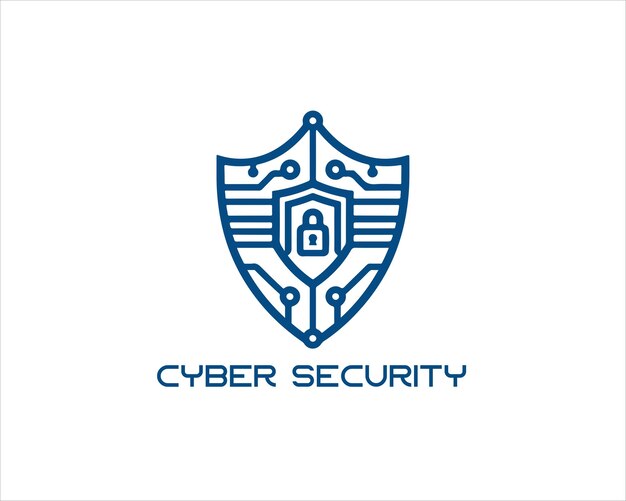 Illustration vectorielle du symbole du logo de la cybersécurité