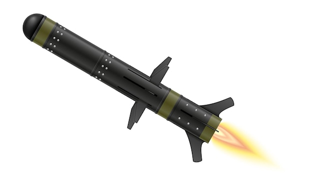 Vecteur illustration vectorielle du système de missile portable à la main