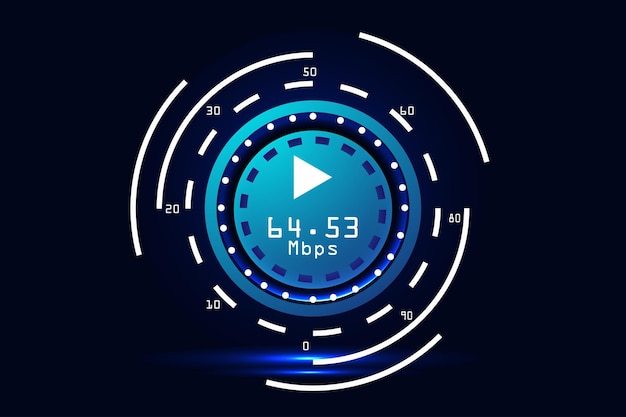 Illustration Vectorielle Du Test De Vitesse Internet Adaptée à La Visualisation De La Technologie Pour Tester Internet