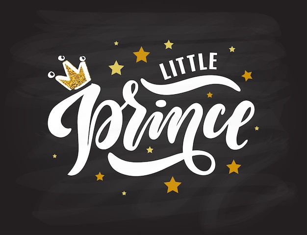 Illustration Vectorielle Du Texte Du Petit Prince Pour Les Vêtements Des Garçons Little Prince Badgetagicon Inspiration