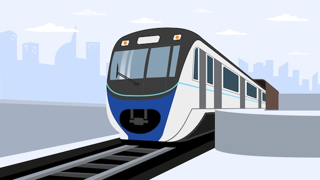 Illustration vectorielle du train de transport rapide de masse