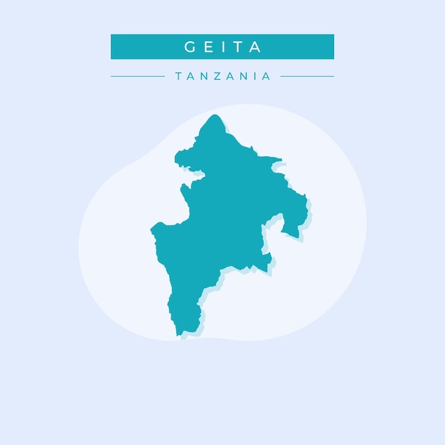 Illustration Vectorielle Du Vecteur De La Carte De Geita En Tanzanie