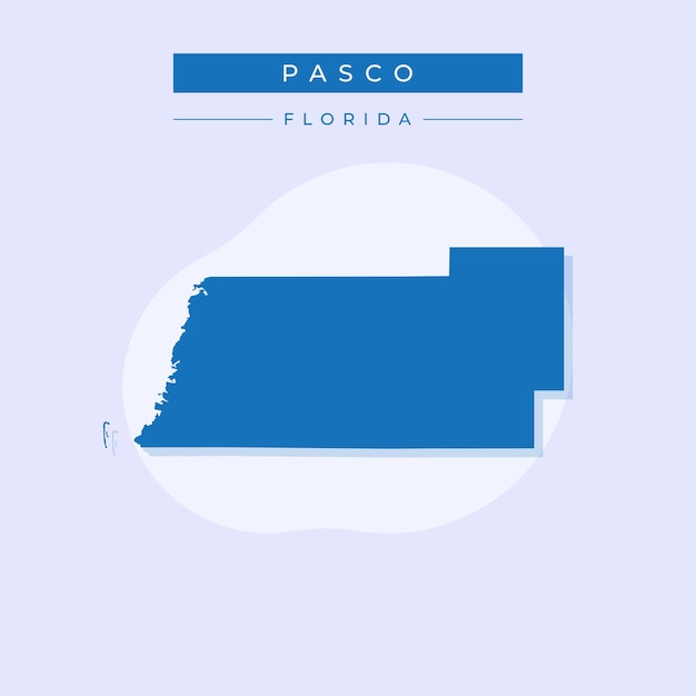 Illustration vectorielle du vecteur de la carte de Pasco en Floride
