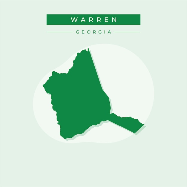 Illustration Vectorielle Du Vecteur De La Carte De Warren En Géorgie