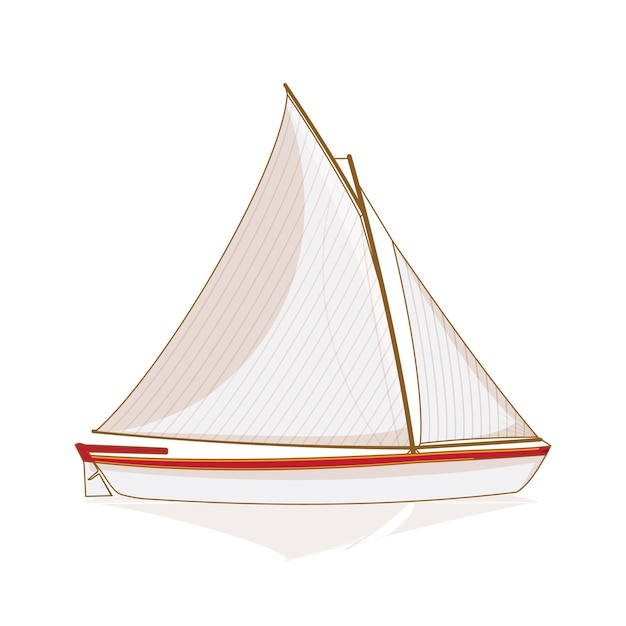 Vecteur illustration vectorielle du yacht à voile eps