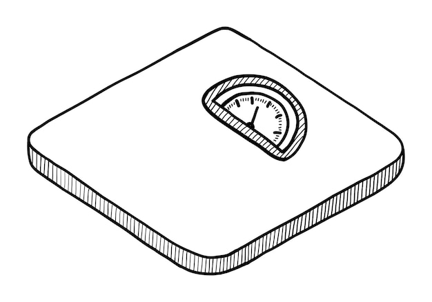 Illustration Vectorielle D'échelles Au Sol Isolé Sur Un Fond Blanc Doodle Dessin à La Main