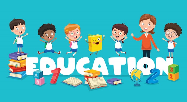 Illustration Vectorielle De L'éducation Des Enfants