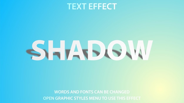 Illustration Vectorielle D'effet De Texte D'ombre Modifiable