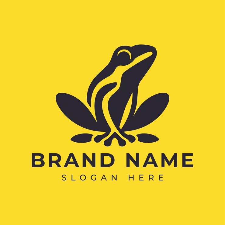 Illustration vectorielle élégante du logo de la grenouille