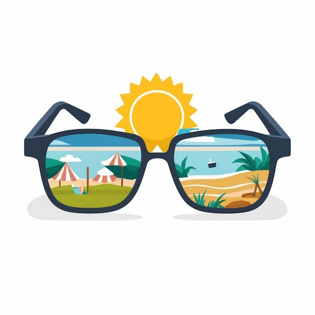 illustration vectorielle élégante de lunettes de soleil