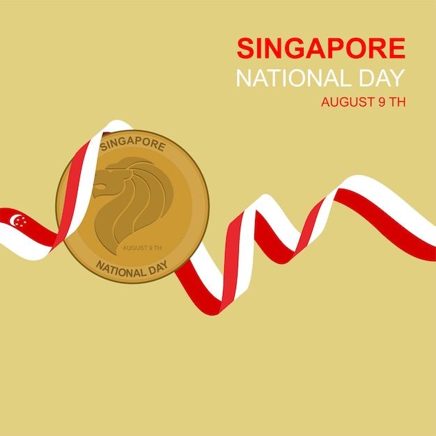 Illustration Vectorielle éléments De Conception De La Fête Nationale De Singapour