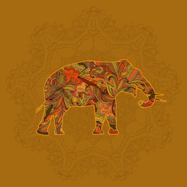 Illustration Vectorielle D'éléphant