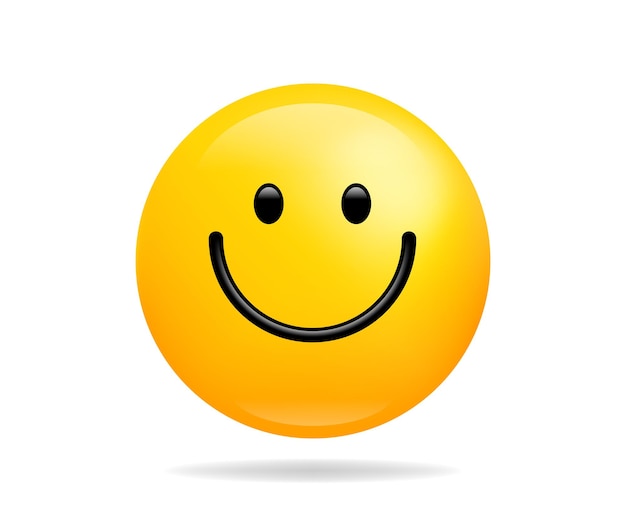 Illustration vectorielle d'Emoji. Symbole de sourire émotionnel web tête jaune