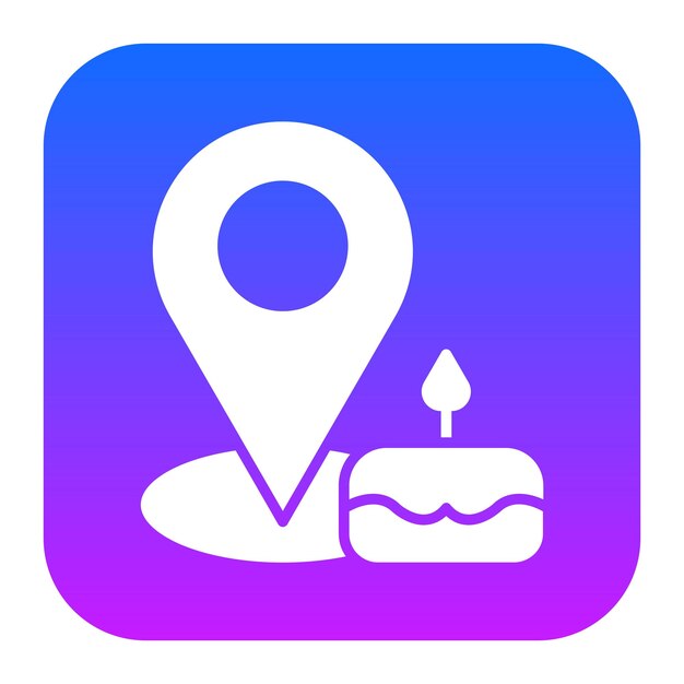 Illustration vectorielle de l'emplacement de l'anniversaire