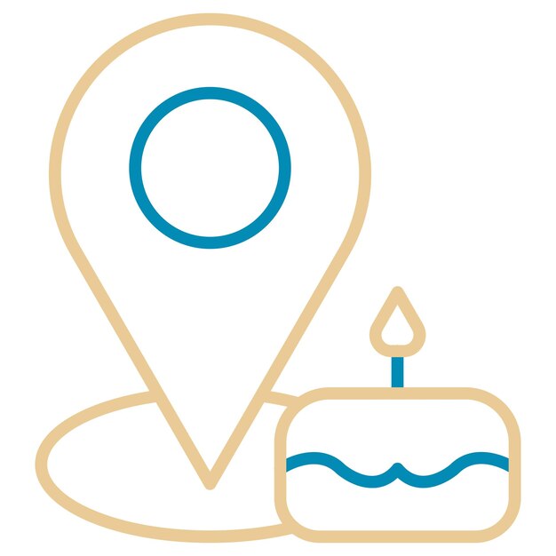 Illustration vectorielle de l'emplacement de l'anniversaire