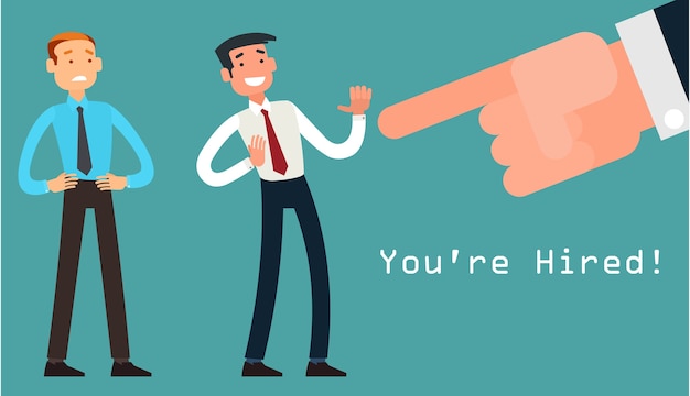 Illustration vectorielle de employé embauché
