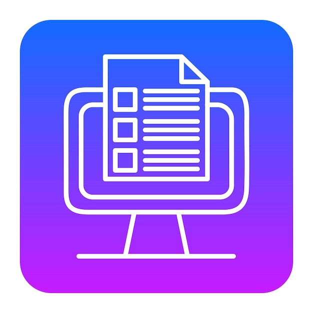 Illustration vectorielle de l'enquête en ligne