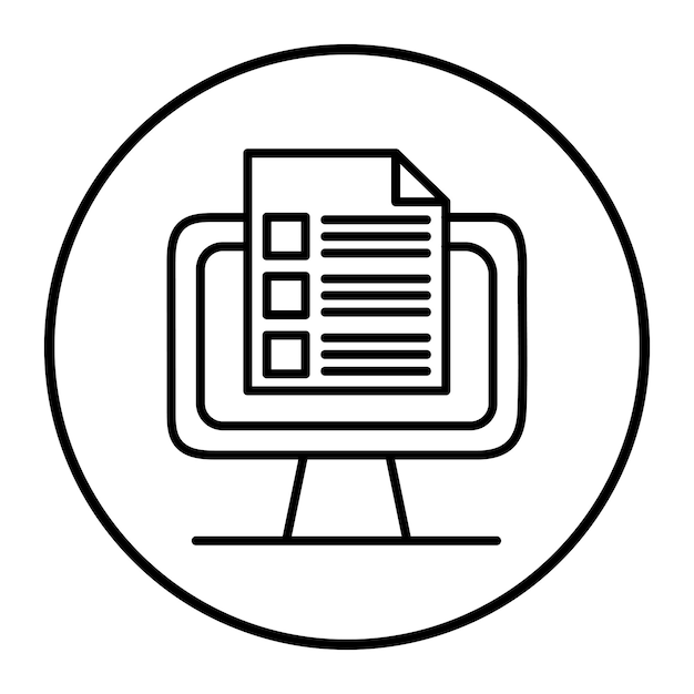 Illustration vectorielle de l'enquête en ligne