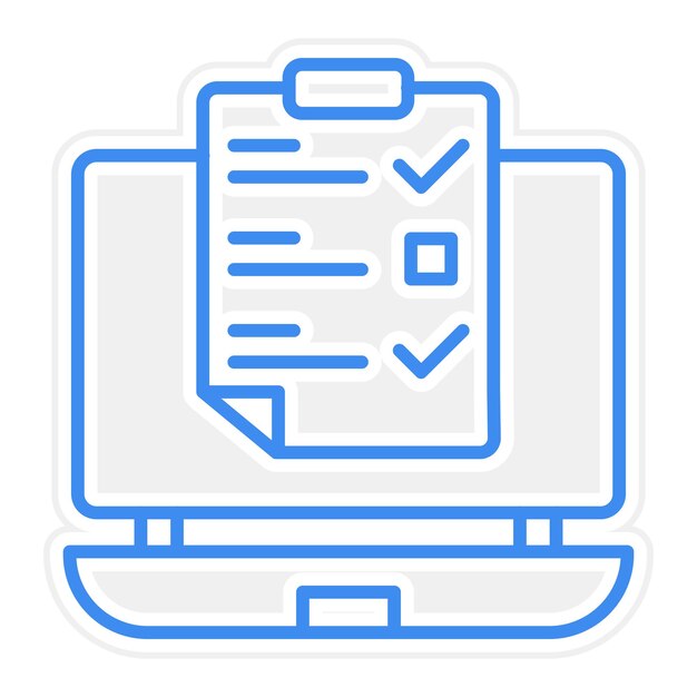 Illustration vectorielle de l'enquête en ligne