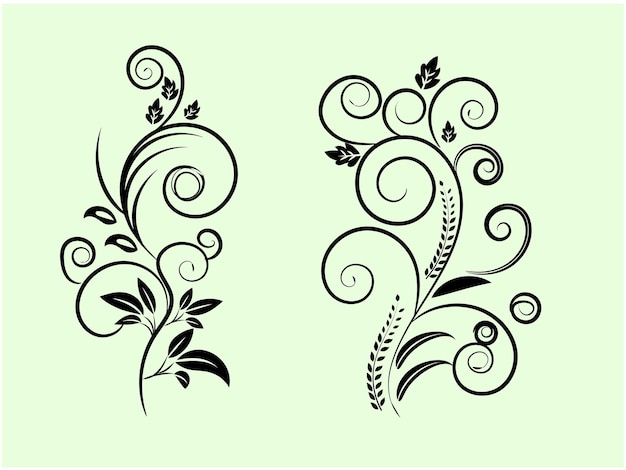 illustration vectorielle d'un ensemble de cadres floraux vectoriels