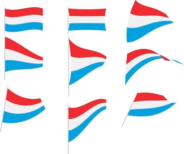 Illustration Vectorielle De L'ensemble Avec Drapeau Luxembourgeois