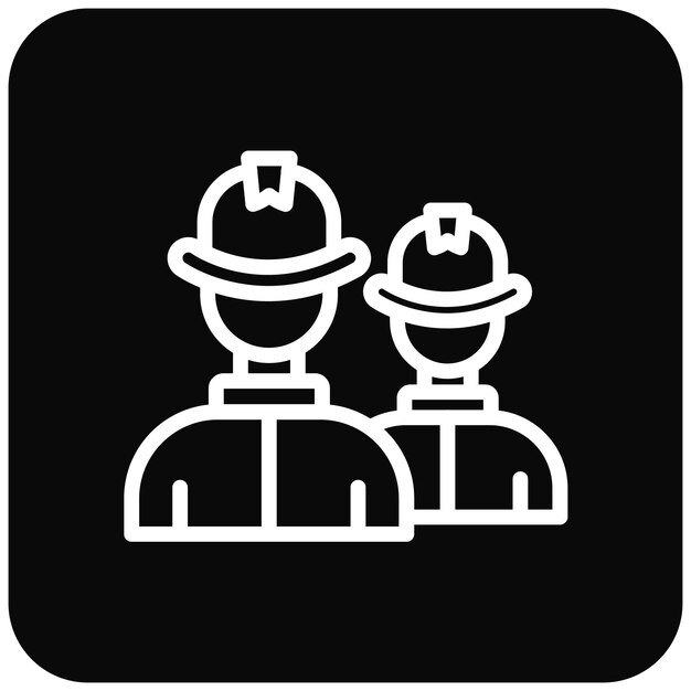 Illustration vectorielle de l'équipe de pompiers