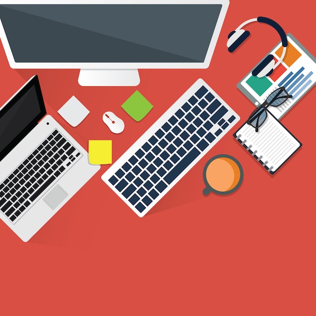 Illustration vectorielle: Espace de travail