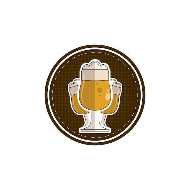Illustration Vectorielle D'étiquette De Bière