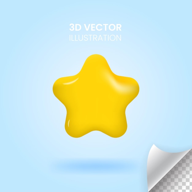 illustration vectorielle étoile 3d