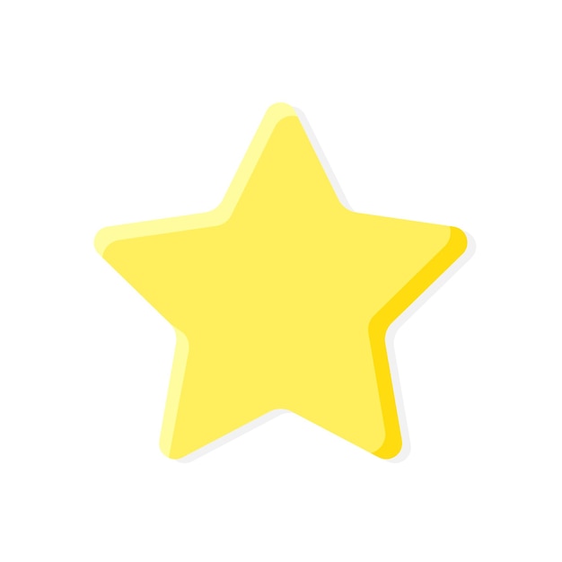 Illustration vectorielle d'étoile Icône jaune stylisée sur fond blanc