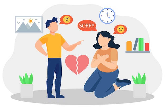 Illustration vectorielle des excuses
