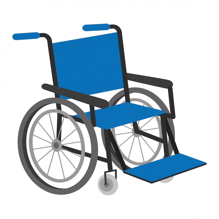 Vecteur illustration vectorielle de fauteuil roulant