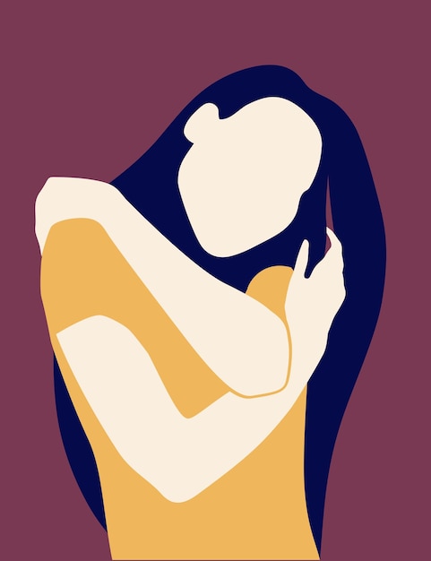 Vecteur illustration vectorielle d'une femme une femme s'embrassant couverture de carte postale t-shirt imprimé